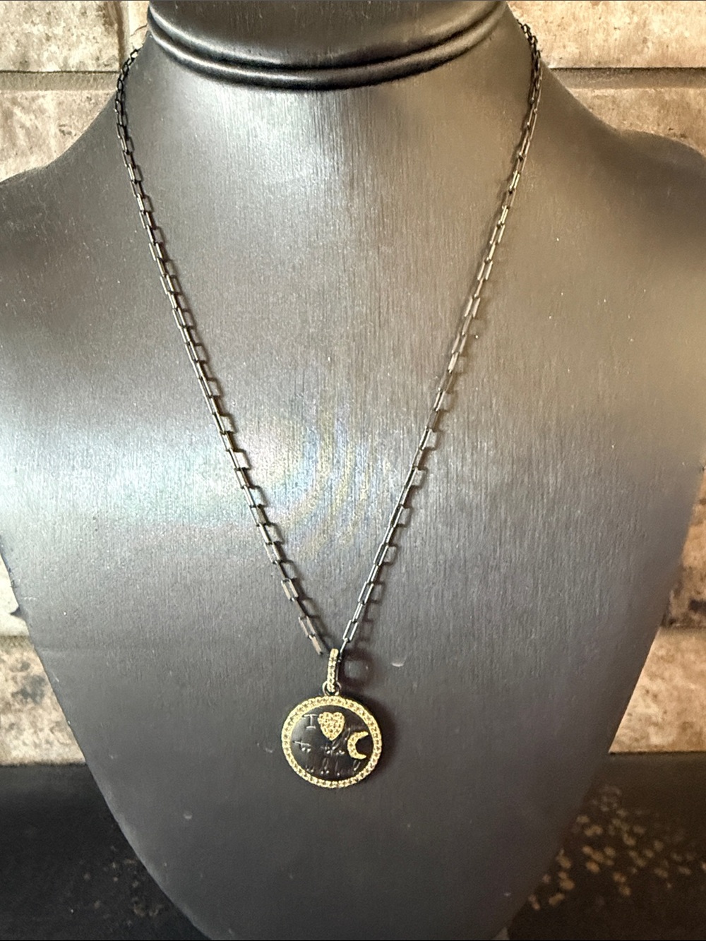 Freida Rothman “Be The Light” Moon & Heart Pendant Necklace